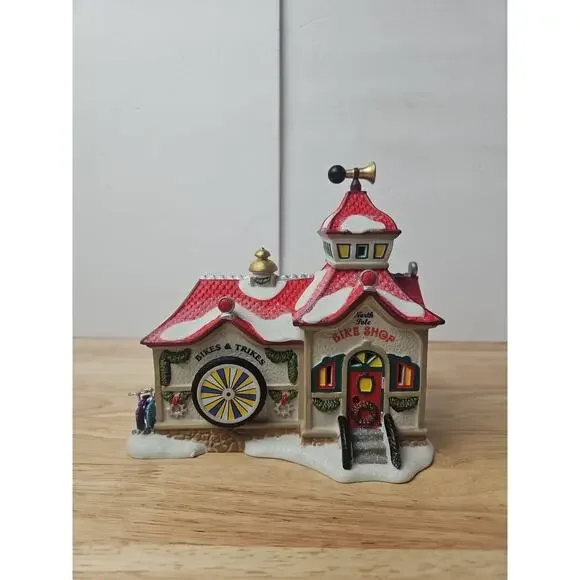 Dept 56 North Pole Bike Bicycle Shop Animated Wheel #4025281 Box & Cord Works - Picture 9 of 16